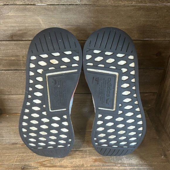 Womens Adidas NMD PK Primeknit R2 Gray Athletic Shoes Sneakers Size 7.5 M GUC - Picture 5 of 6